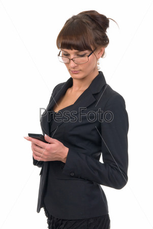 Сексуальная женщина в нижнем белье и бизнесмен в костюме на темном фоне