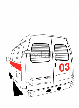 Машина скорой помощи в рисунках и картинках