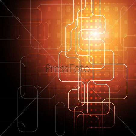 Фотография на тему Оранжевый фон с линиями в стиле техно | PressFoto