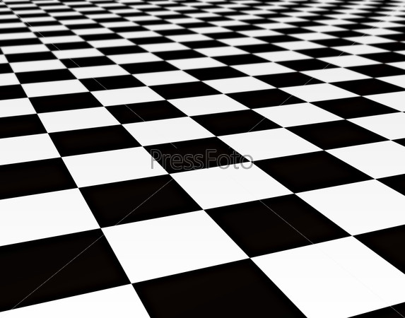 Фотография на тему Черно-белый шахматный пол в качестве фона | PressFoto