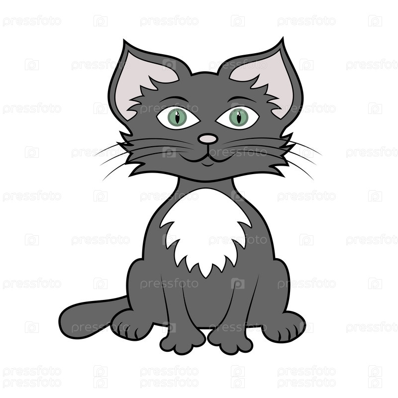 котик картинки нарисованные онлайн