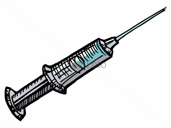 Схематичное изображение шприца
