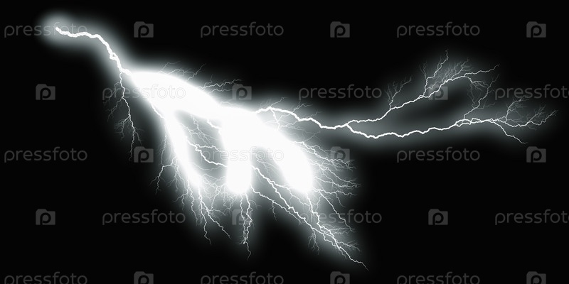 Фотография на тему Белый гром на черном фоне | PressFoto