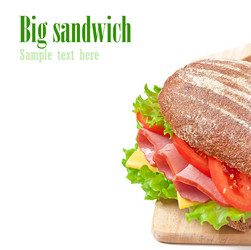 Большой бутерброд с ветчиной и сыром - delen_s