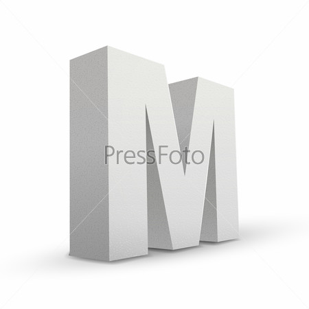 Объемная буква м