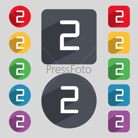 Second Place Award Sign Winner Symbol Step Two Set Of Coloured Buttons Vector