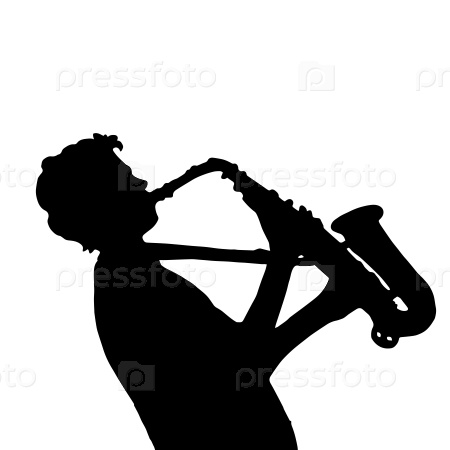 Европейский мужчина играет на саксофоне в темноте | Бесплатно Фото