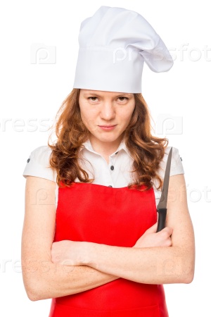 Шеф-повар девушка. Стоковое фото № , фотограф Kozub Vasyl / Фотобанк Лори