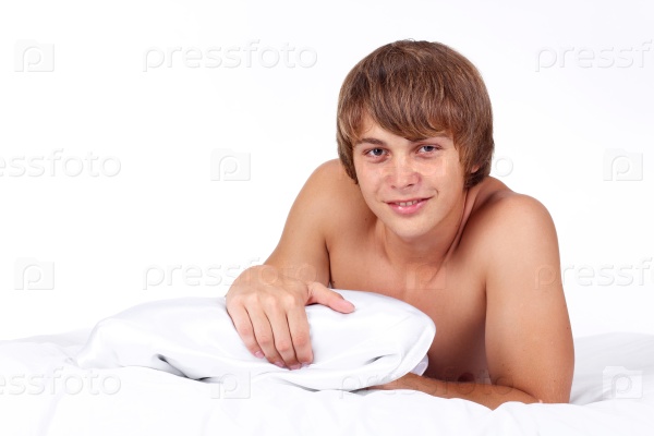 Сексуальный молодой человек в костюме Санты дома :: Стоковая фотография :: Pixel-Shot Studio