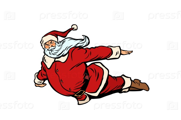 Вектор на тему Санта-Клаус супергерой | PressFoto