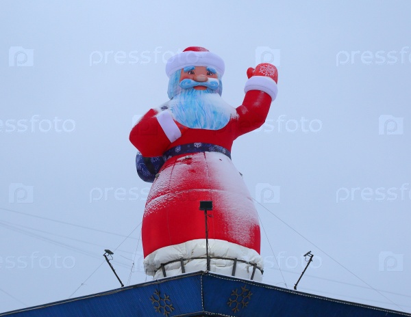 Дед Мороз на крыше