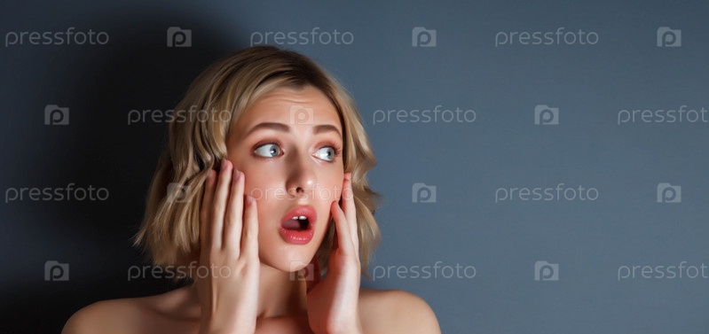 эмоции страха и удивления на лице крупным планом