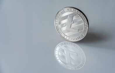 Мокет цифровой валюты серебряный биткоин (BTC), изолированный на белом цвете с окрашенным контуром и гладкой тенью - Stanley Kalvan