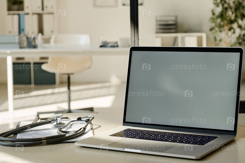 Laptop for work at medical office