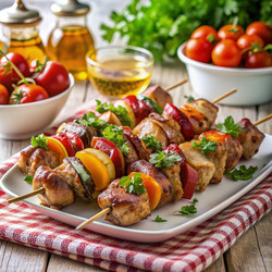 Белая печь с мясом и овощами, генерирующая ИИ - RomanZ