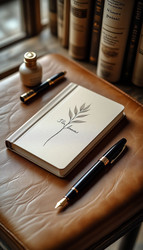 Leather Surface Writing Tools Memory Concept - инструменты для письма на поверхности кожи, концепция памяти - Kulkann75