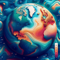 Карта океанского течения, Ai generated image - yuyu