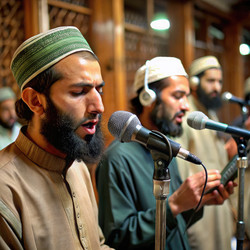 Сеанс записи Naat в Кашмире с участием исполнителей, демонстрирующих вокальный талант - RomanZ