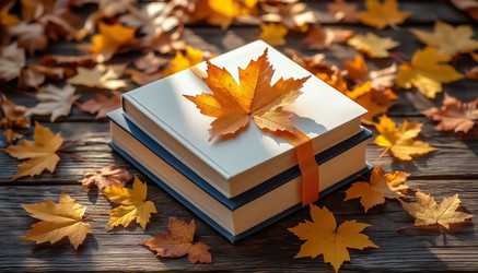 Книги и учеба в осеннем сезоне, натюрморт к началу учебного года - Kulkann75