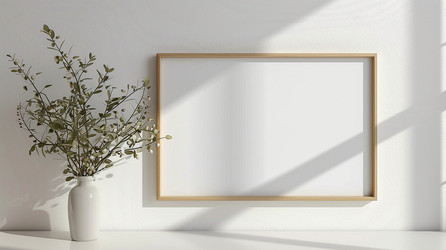 Пустая рамка для надписи на стене. Макет, дизайн интерьера - NeuroSky