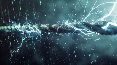 Электрифицированный трос под дождем - NeuroSky