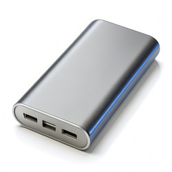 Зарядное устройство Powerbank размещено на чистой поверхности в светлом помещении в дневное время. Генеративный искусственный интеллект - RomanZ