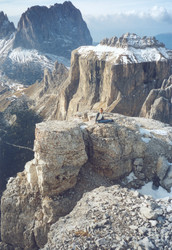 Италия, 1988 год, горный пейзаж с женщиной - Pippocarlot