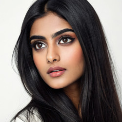 Красивая молодая индийская студентка колледжа с длинными волосами и пленительными глазами. Генеративный ИИ - RomanZ