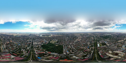 Краснодар, Россия. Летняя аэропанорама города. Панорама 360 - NikitaMaykov