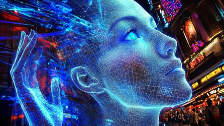 Цифровой силуэт человека — уникальное произведение портретной живописи, подчеркивающее глубокую связь между технологией и человечеством - Neirfy
