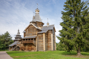 Великий Новгород, музей деревянного зодчества "Витославлицы". Вид на Церковь Рождества Богородицы, нач. 16 в - Ivan Abornev