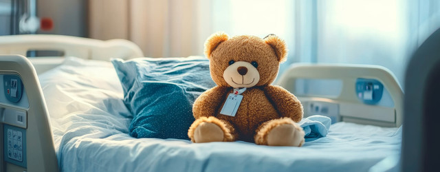 На красиво застеленной кровати бережно лежит милый и мягкий плюшевый мишка, создавая уютную, теплую и располагающую атмосферу - Neirfy
