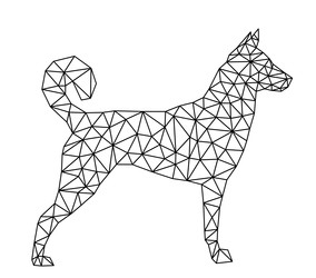 Геометрическая собака на белом фоне - designer_an