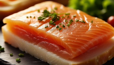 Sandwich or Canapé with Red Fish and Fresh Greens, Appetizer for Buffet, Party or Healthy Brunch Concept - Kulkann75