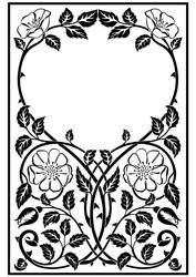 Рамка цветочная ар нуво /Floral frame arnuvo - vectorus