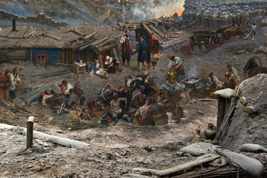 Фрагмент панорамы "Оборона Севастополя". Севастополь, Крым. 2015 год - yablokov