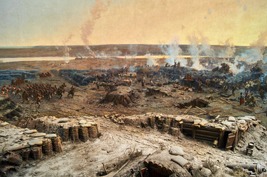 Фрагмент панорамы "Оборона Севастополя". Севастополь, Крым. 2015 год - yablokov