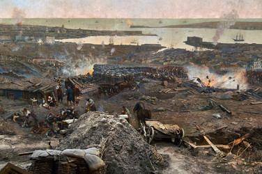 Фрагмент панорамы "Оборона Севастополя". Севастополь, Крым. 2015 год - yablokov