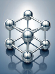 Связанные блестящие сферы, демонстрирующие стандартную масштабную модель. Генеративный ИИ - RomanZ