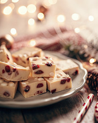 Изысканный шоколадный фадж с чеддером и клюквой - рисунок, созданный с помощью ИИ - RomanZ
