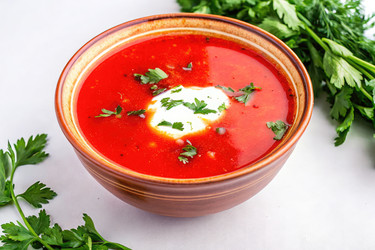 Вкуснейшая тарелка борща со сметаной и петрушкой. Генеративный искусственный интеллект - RomanZ