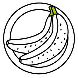 Стандартные весы Bananarz с изображением двух бананов на тарелке. Генеративный ИИ - RomanZ