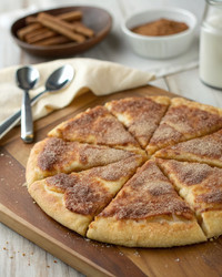 Вкусная пицца с корицей и сахаром, приготовленная из слоеного теста. Генеративный искусственный интеллект - RomanZ