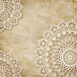 Цифровая бумага Elegant Lace Pages с изображением замысловатых кружевных салфеток в стандартном масштабе. Генеративный ИИ - RomanZ