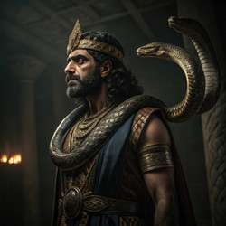Величественное изображение стандартной гаммы Захакхрза в мрачной древней обстановке. Генеративный ИИ - RomanZ