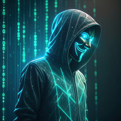 Футуристический образ хакера с искусственным интеллектом в высокотехнологичной цифровой среде. Генеративный ИИ - RomanZ