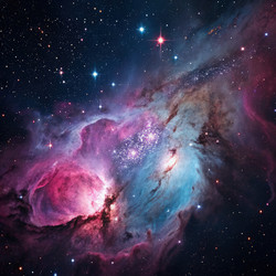 Стандартная шкала туманностей Nebularz демонстрирует яркие космические образования. Генеративный ИИ - RomanZ