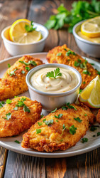 Вкуснейшее куриное филе в панировке из пармезана, приготовленное в аэрогриле, подается со сливочным соусом и лимоном. Генеративный искусственный интеллект - RomanZ