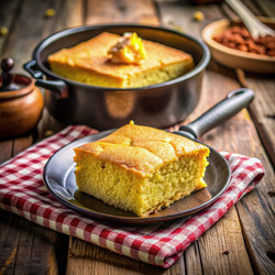 Вкусный кукурузный хлеб для кемперов, свежеиспеченный прямо из печи. Генеративный искусственный интеллект - RomanZ