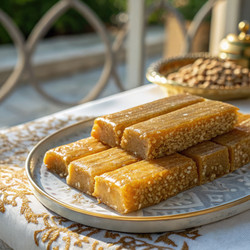 Кунжутные конфеты Pasteli на фотографии, сделанной на открытом воздухе при естественном освещении - RomanZ